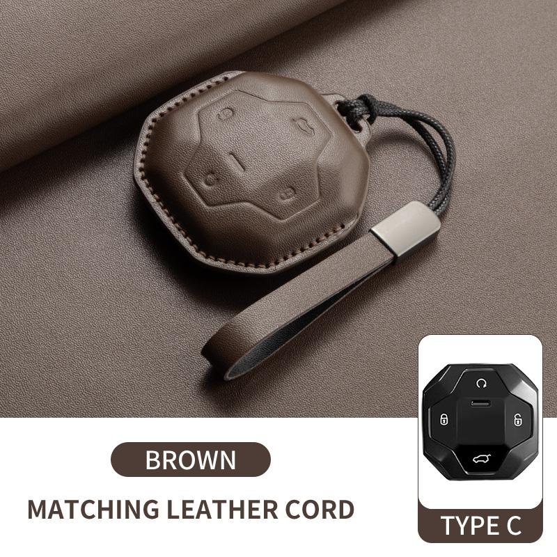 

Leather Car Key Case Cover For JETOUR DASNG iDM Jetour T2 Traveler 2023 2024 Dashing X-1 Plus DTC 2022 2024 Key Protector Shell