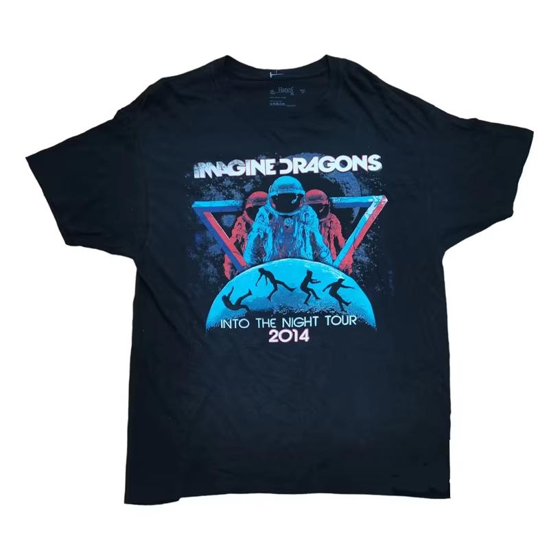 Sommer und Herbst Klassisches Dreamdragon Band bedrucktes T-Shirt locker und lässig kurzärmeliges Herren- und Damen-Sportoberteil