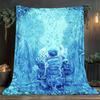 1Pc Mutatedcreatures Print Flannel Blanket, High quality Comfortable for All Seasons, Warmth and Comfort, Perfect for Christmas Gifts