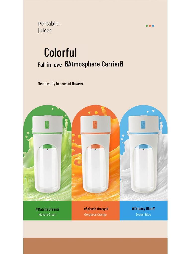 Portable Multi-Function Juicer: Rechargeable Small Juice Cup for Home and Student Use