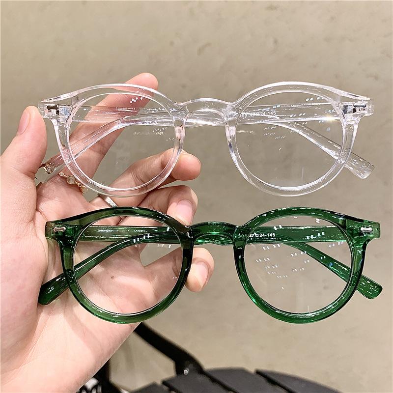 Vintage Round Anti Blue Light Glasses Transparent Lens Computer Eyewear Prescription Optical Frame