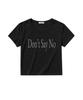 Deomopeuhauseu Don'T Say No U-Neck Short Sleeve T-Shirt Light Blue