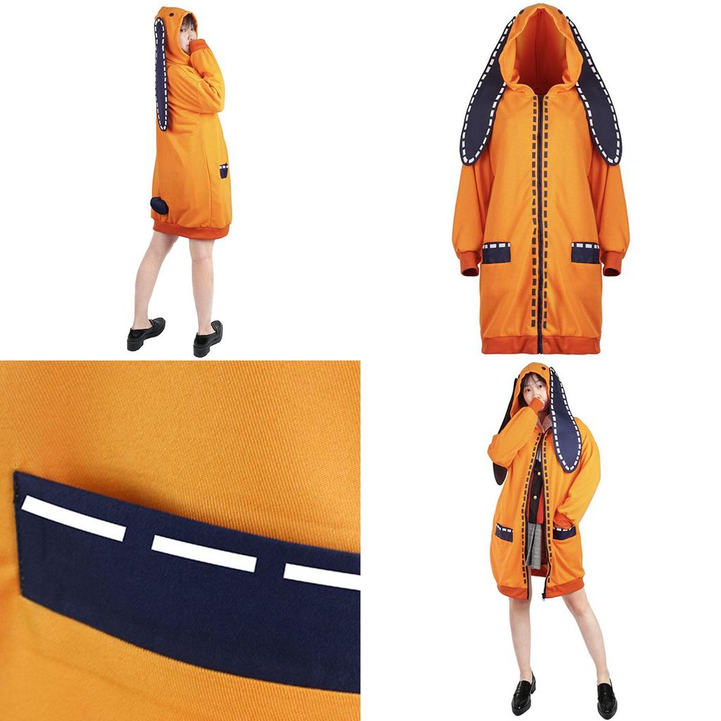 Kakegurui Compulsive Gambler Runa Yomozuki Cosplay Costume Cozy Hoodie Coat