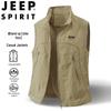 JEEP SPIRIT Men's Stand-Collar Outdoor Fishing Vest