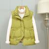Autumn and winter new stand-up collar down cotton vest women's design sense niche warm vest jacket cotton vest