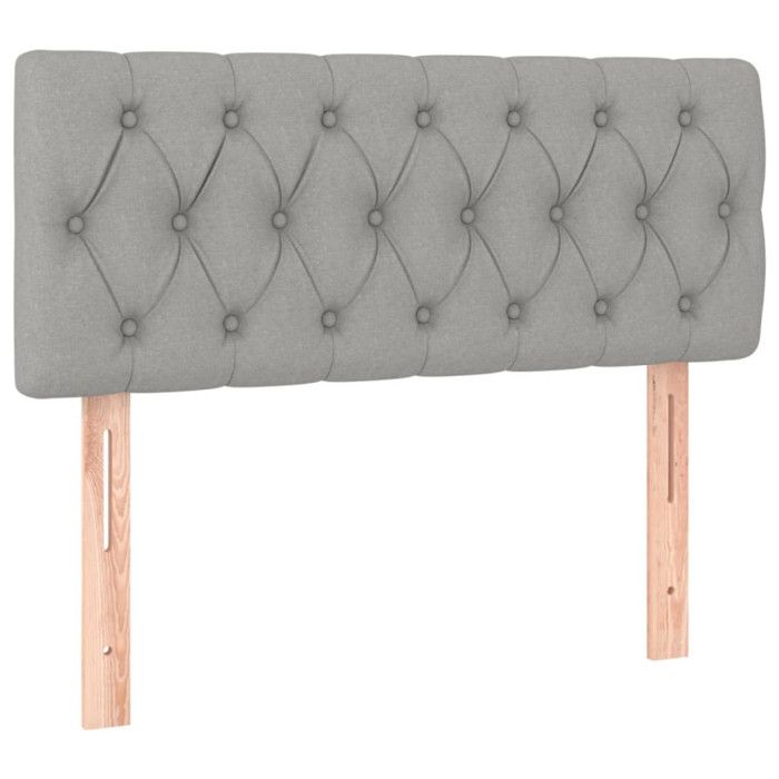 VidaXL LED Headboard Bedroom Furniture Single Bed Accessory Headboard Interior Light Grey 3121930