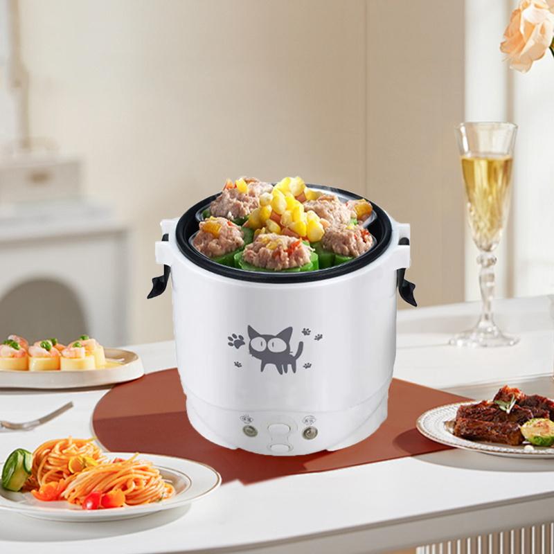 

Portable Electric Mini MultiCooker Rice Cooker Household 220V for Car 12V Truck 24V Cooking Machine Lunch Box Warmer военно-воздушные силы синий