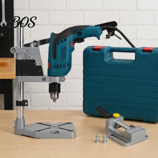 Metal Drill Support Stand Multifunction Press Stand, Hand Holder Fixed Base, Workbench Vise Professional Tool Clamp, Aluminum Alloy Benchtop Electric