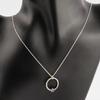 Star Cubic O-Ring Bling Gemstone Silver Necklace Sterling Silver