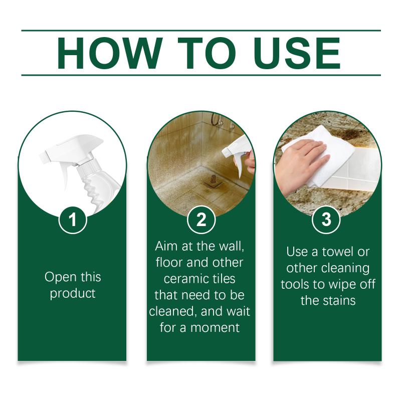 Jakehoe Tile Cleaner Spray Remove Stains Clean Tile Countertop Multi-Purpose Tile Cleaning Spray For Home 1pcs