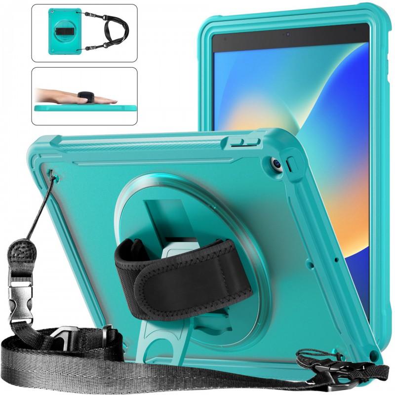 Rotating Strap Case IPad 10.2 9.7 With Stand Full TPU Cover Shockproof Sleep Wake Crossbody Shoulder Compatible