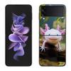 Smiling Salamander Phone Case For Samsung Z Flip 7 6 5G Galaxy Z Flip 5 4 3 Black Hard Cell Cover Luxury PC Shell Coque