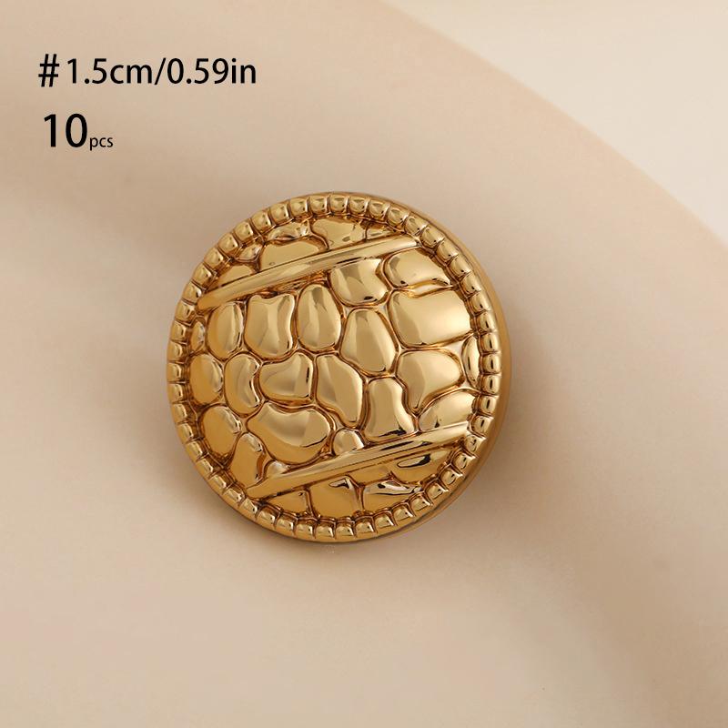 Beautiful Gold Color Shank Buttons Zinc Alloy Irregular Shape Buttons Women's Sweater Coat Accessories