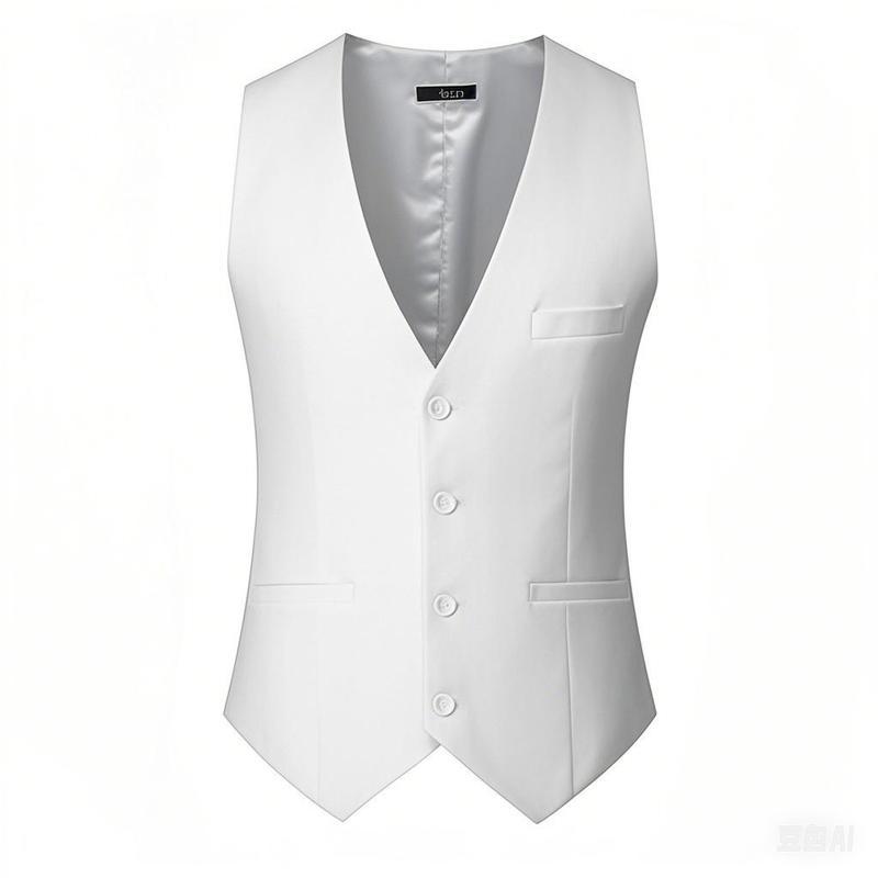 Men's Slim Fit Vest Gray Cotton