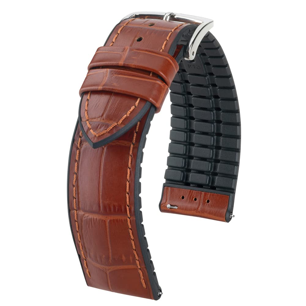 Watch Leather Belt Paul Gold Brown 24mm Buckle Silver [Hirsch] [Genuine] Color pu_gb_24