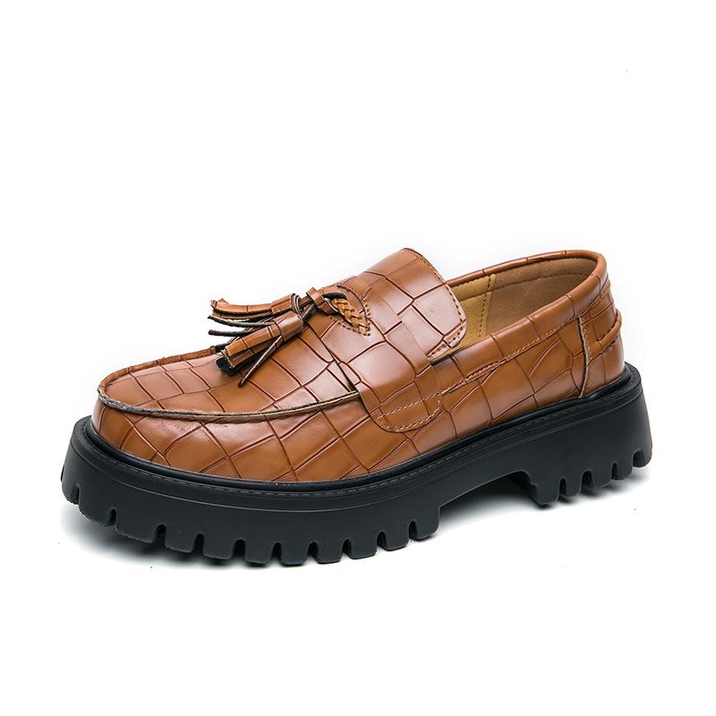 Men s Large Size English Style Tassel Loafers - Formal and Casual Slip-on Brogues 44