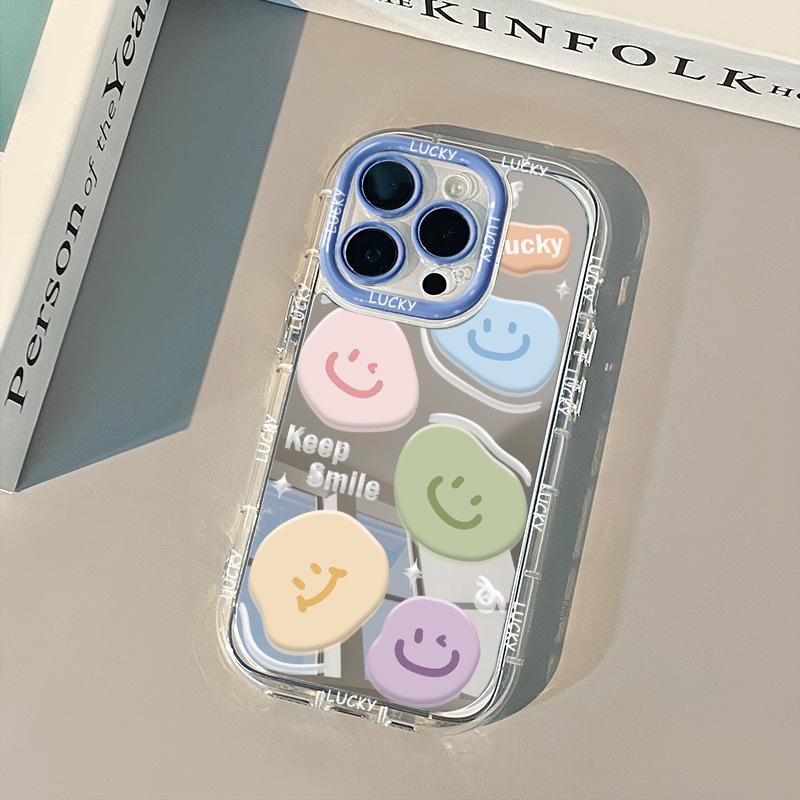 Cute Expression for IPhone17promax Mobile Phone Case for Apple 16 Cream Case 12 Niche Creativity 11 Mirror