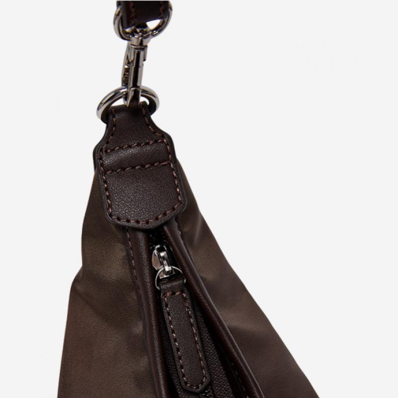 By Esquire Women Nylon Shoulder Bag Brown