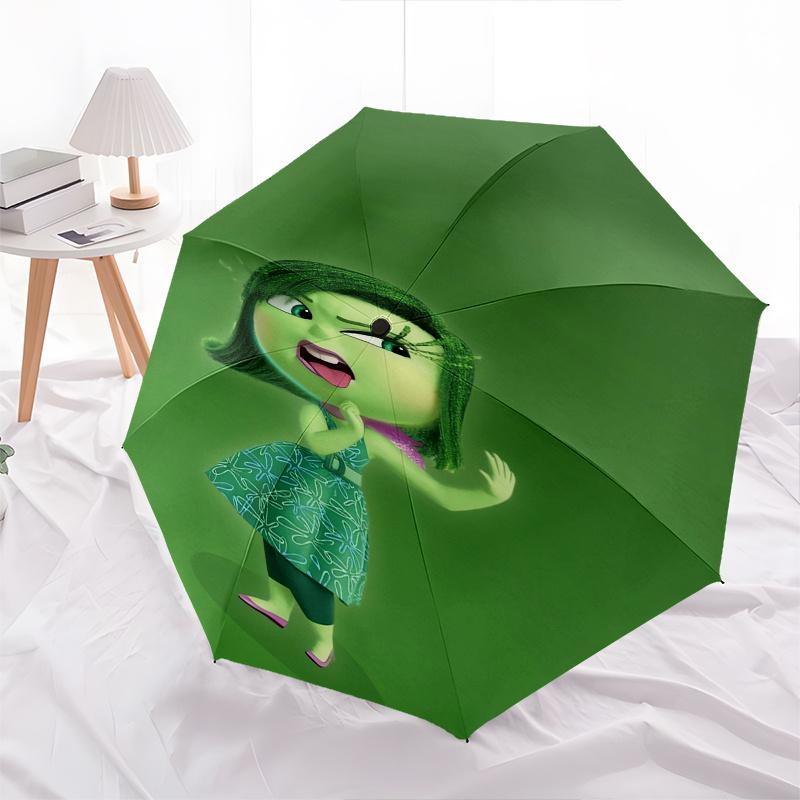 

Inside Out 2 Theme Automatic Compact Folding Cute Umbrella - Portable and Durable, 8-Bone Iron Umbrella for All Weather0707090