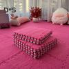Plush Puzzle Carpet Interlocking Floor Mat DIY Non-Slip Carpet Tiles Baby Playmat for Living Rooms Bedroom Playroom Children's Rooms