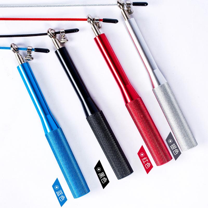 Aluminiumgriff Stahlseil Springseil für Fitness für Erwachsene & Prüfungstraining für Schüler - Professionelles Speed-Lagerdesign