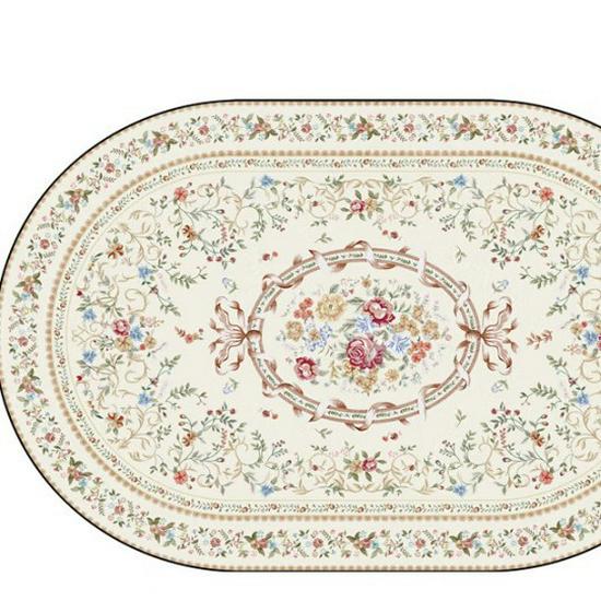 Retro European Non-Slip Floor Mat for Living Room, Bedroom & Doorway