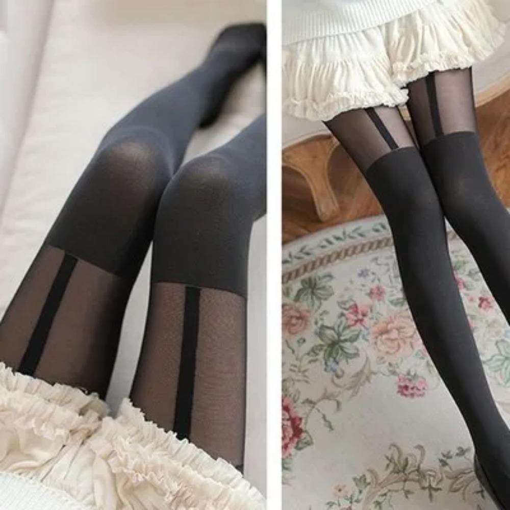 

Летние тонкие Лолита Бант Подтяжки Белые шелковые носки jk Девушка Горячая девушка Фейковые чулки ромпер в тренде Average Size