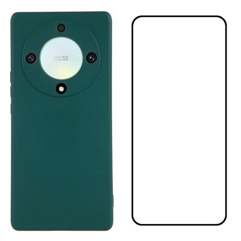 

For Honor X9b 5G/Magic6 Lite 5G Case TPU Phone Cover with Screen Film Army Green