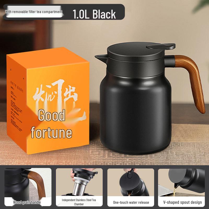 High-Capacity Thermos Flask with Tea Infuser – Long-Lasting Thermal Insulation, Food-Grade, Ideal for Home Use