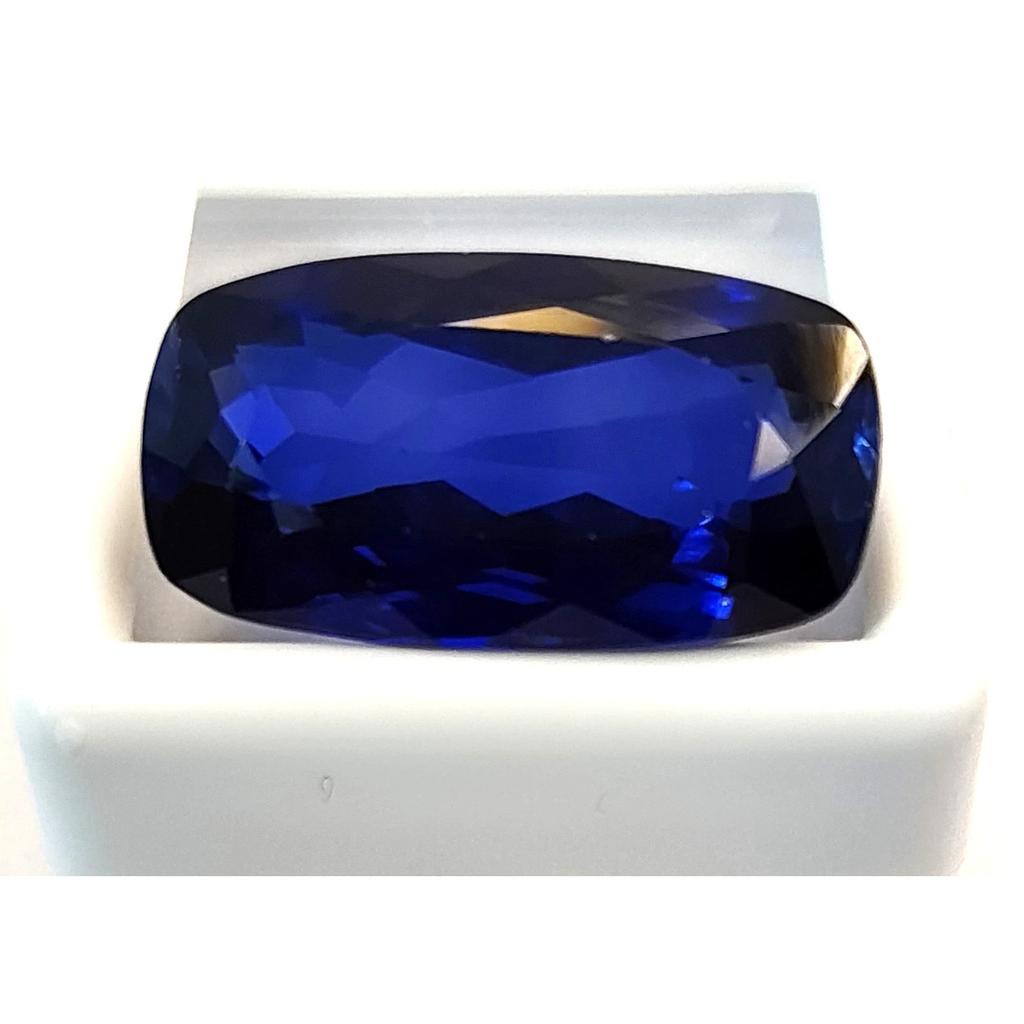 Beautiful Blue Tanzanite Natural Cushion Cut 21-23 Ct Certified Loose Gemstone
