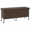 VidaXL Garden Storage Box with Wheels Brown 160x55x75 Cm Wicker Resin, Outdoor Storage Box, Storage of 4103832
