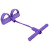 2 Tube Foot Pedal Pull Rope Elastic Leg Puller SitUp Abdominal Fitness Training Equipment(Purple )