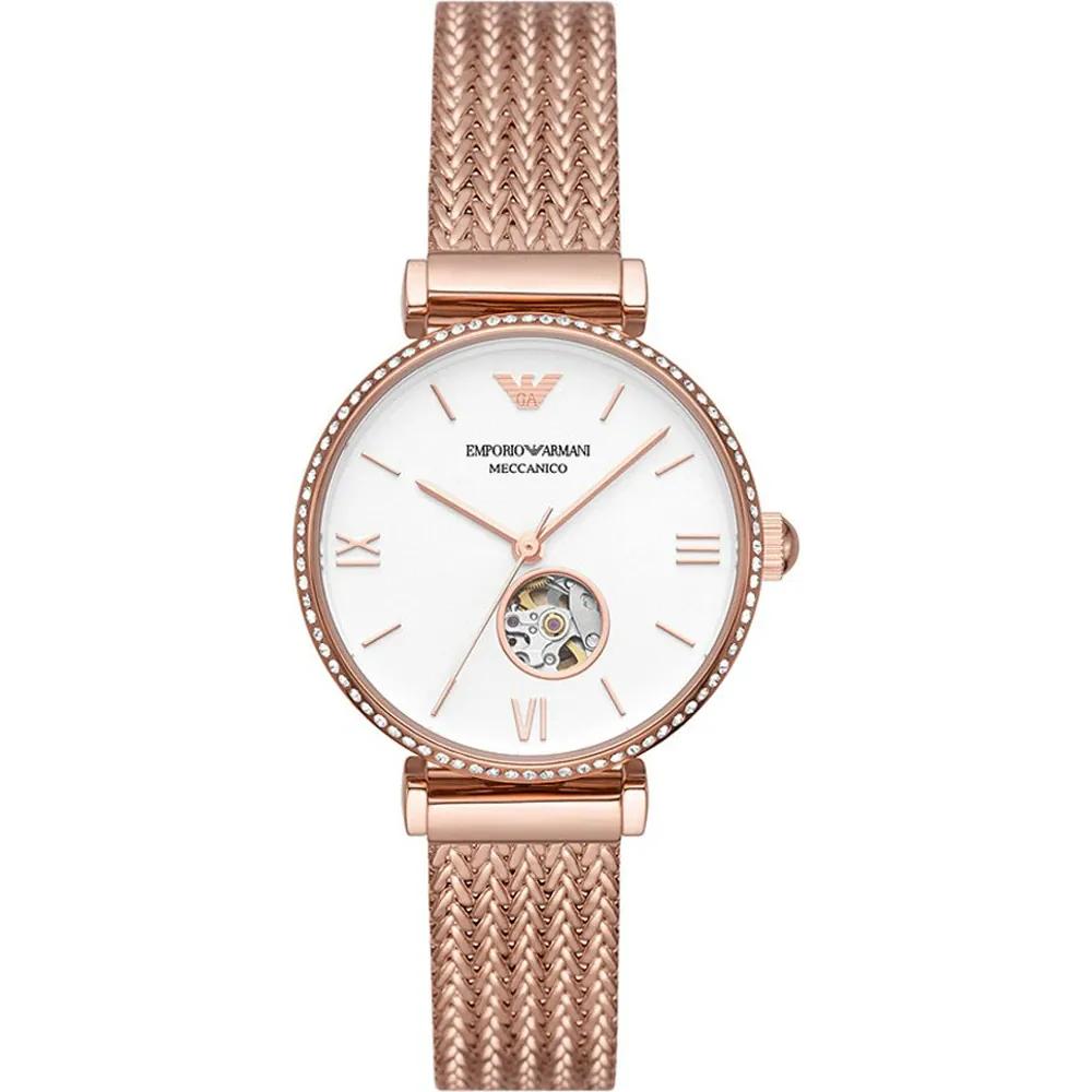 

Emporio Armani Gianni T-Bar White Dial Rose gold Metal Women s Mechanical Automatic Watch AR60063 белый