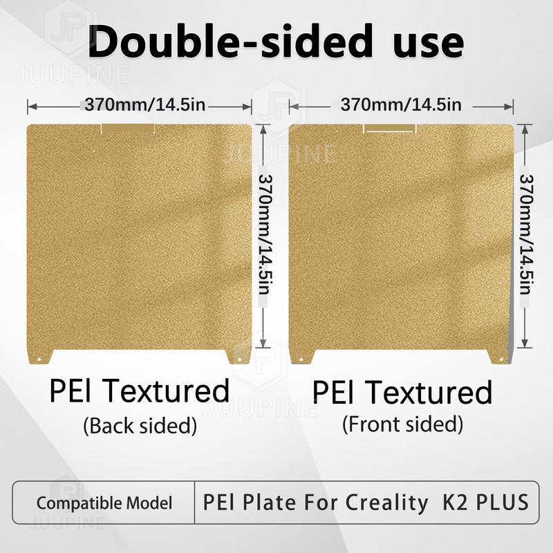 For Creality K2 PLUS PEI Build Plate Textured PEI 370x370 PEI Spring Steel Sheet Heated Bed For Creality k2 Plus Accessories