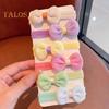 6/12Pcs Hair Rope High Elasticity Fabric Hair Rings Flower Bowknot Decor Versatile Hair Tie Hair Accessory
