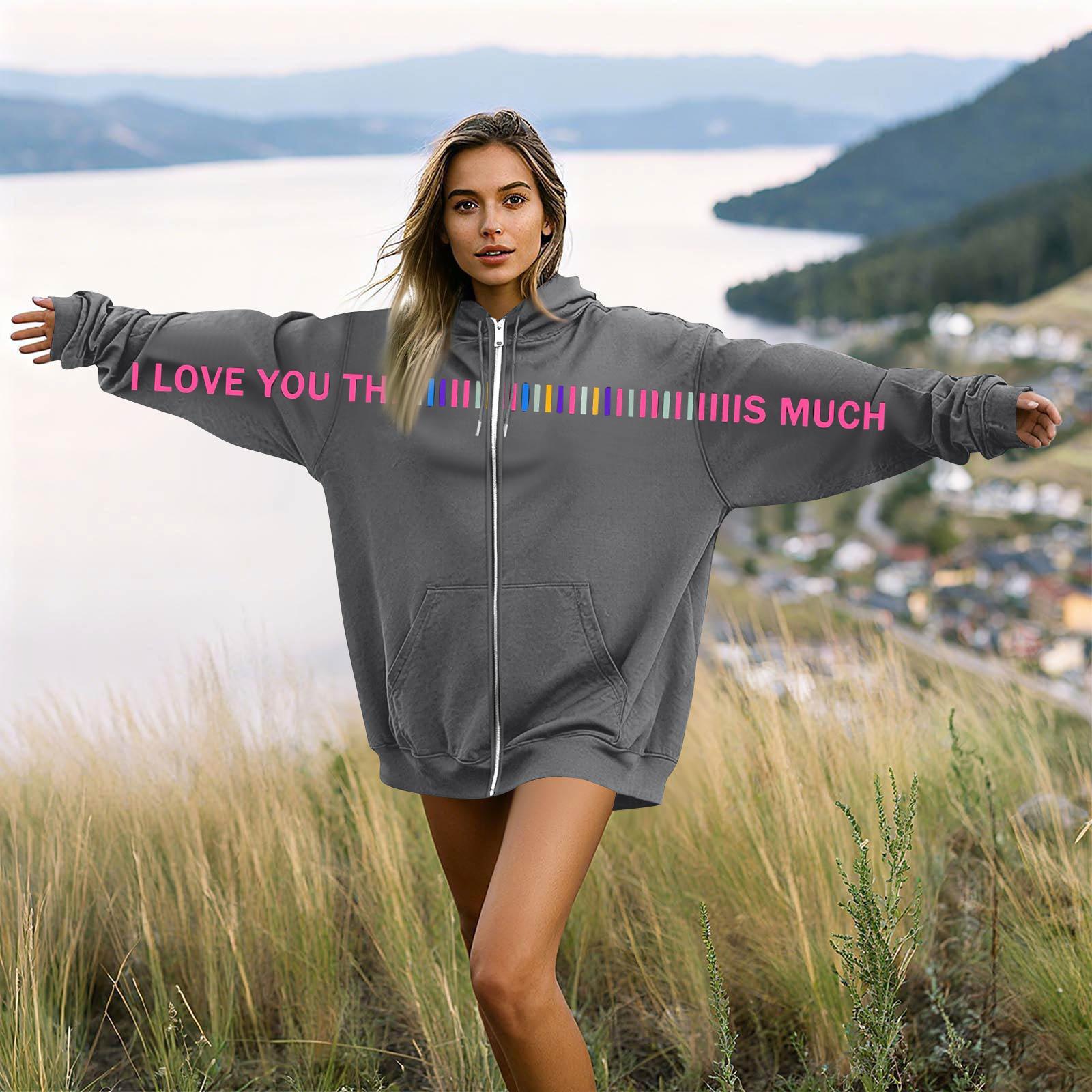 

Women s And Men s Unisex Fashion Casual Long Sleeve Printed Round Neck Hoodie Coat XL