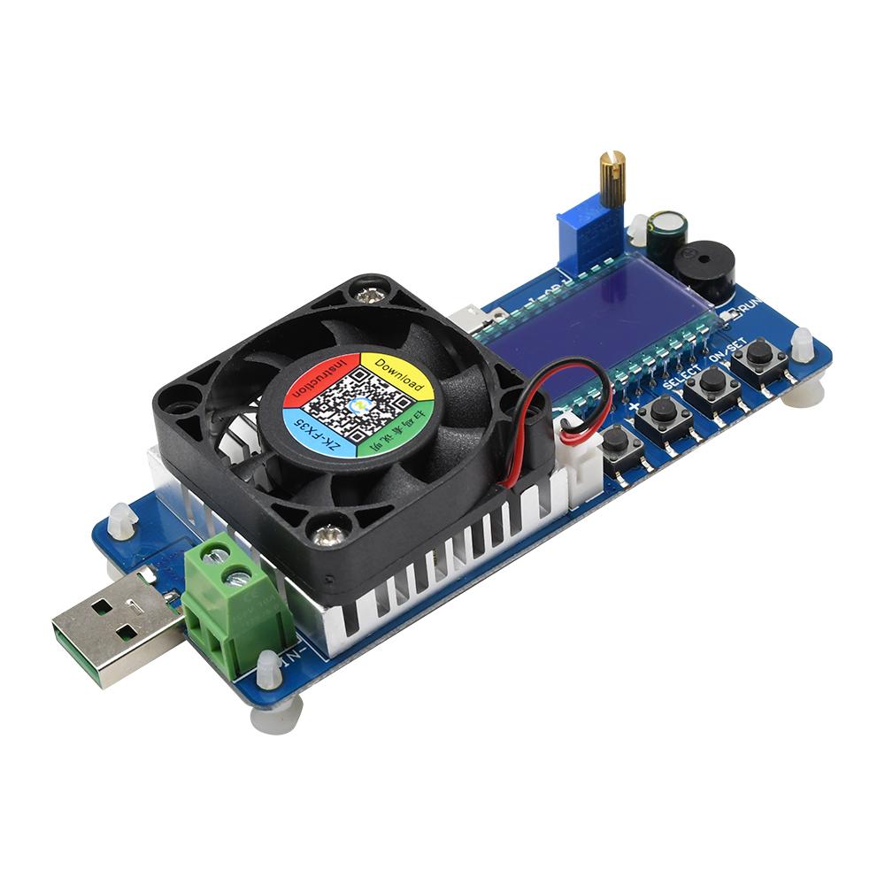 FX35 5A 35W USB Electronic Load Battery Capacity Tester Constant Current USB Power Detector Adjustable Resistor