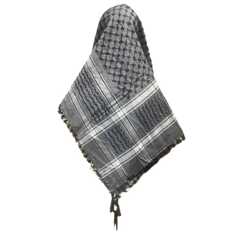 Versatile Headwrap Shemagh Scarf for Muslims Arab Keffiyeh Headscarf for Arabian Dubai Military Tactics Neck Wrap Shawl