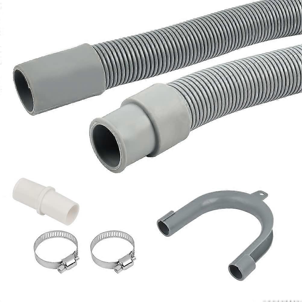 1.5M Long Drain Hose Extension Pipe Kit, Universal Replacement Washing Machine Drain Hose, Extra Long Washing Machine
