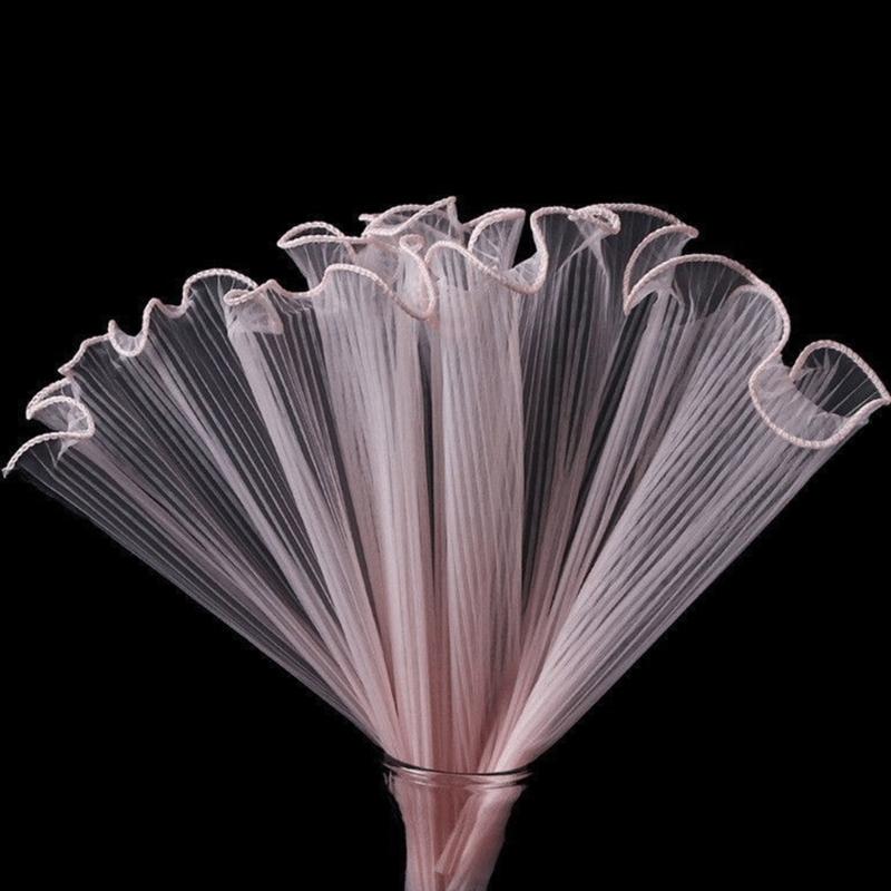 Delicate Transparent Tulle Fabric Trimming Sewing Tulle Fabric For Bridal Bouquet Arrangements And DIY Decor