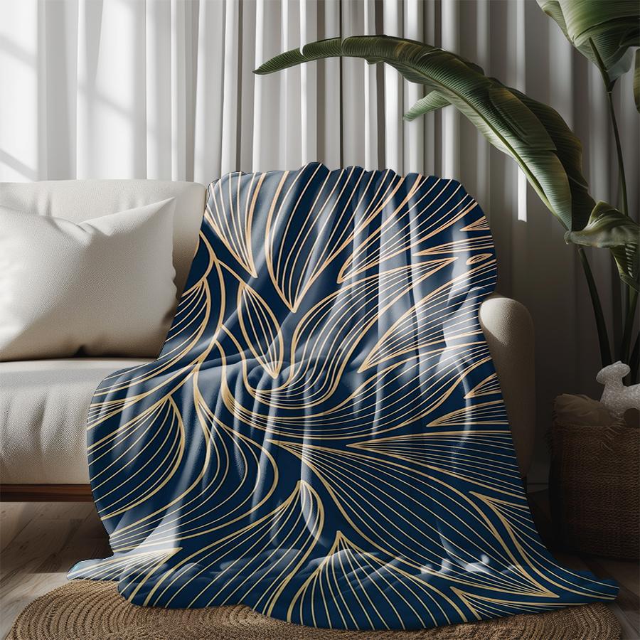 Abstract Pattern Blanket Microfiber Flannel Cover Blanket Bedroom Living Room Sofa Soft And Comfortable Home Decoration