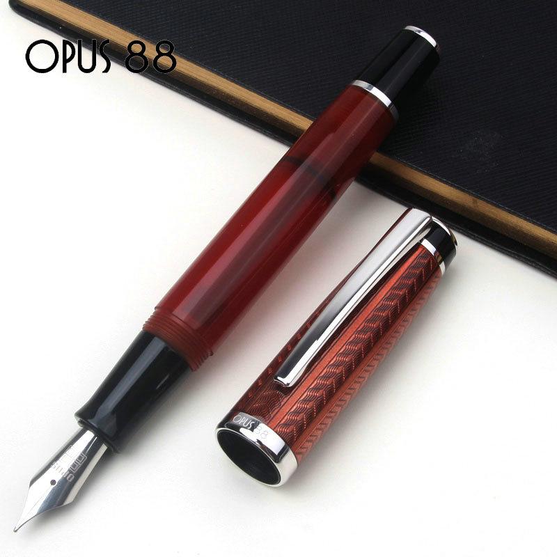 

OPUS 88 OPEAR Limited Edition Blue Genuine eye Dropper Fountain Pen Large Drop in Inkjet Pen Collection Resin Luxury Gift M Nib (0.7MM )