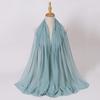 Ethnic Pearl Chiffon Hijab Scarf - Single Color, Long Style for Middle East & Africa