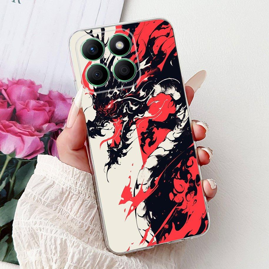 Case For Honor X8b Cover LLY-LX1 LLY-LX2 LLY-LX3 Lovey Heart Cartoon Soft Clear Silicone Phone Case For Honor X8a CRT-LX1 Bumper