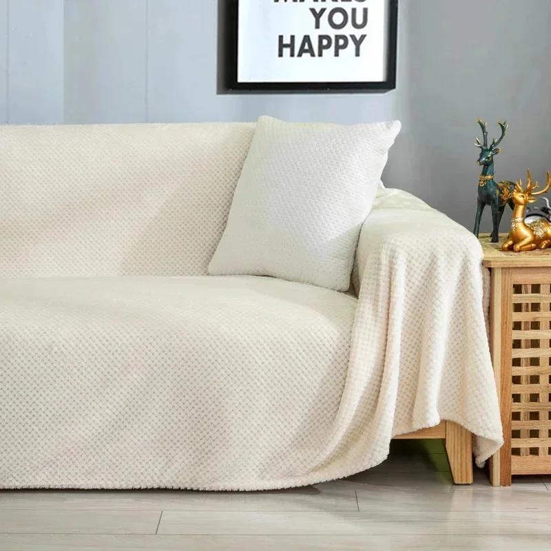 Multi Sizes Soft Coral Velvet Sofa Towel Blanket High Density Warm Sofa Bed Throw Blanket Home Bedding Bedspread Sheet Blanket