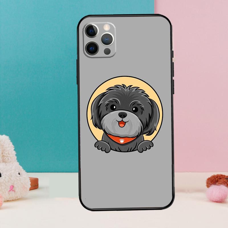 

Cartoon Shih Tzu Dog Phone Case For iPhone 14 15 16 Pro Max 11 12 13 Pro X XR XS Max Plus Soft Cover iPhone XR