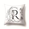 Polyester Pillowcase INS Style Garland 26 English Letter Printing Pillowcase Waist Cushion Car Seat Cover