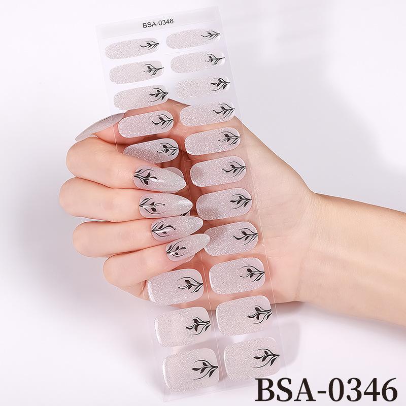 Gel Nail Sticker Waterproof Leopard Print Bronzing Free Baking Lamp Gel Nail Sticker Full Sticker UV Free