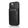 For iPhone 13 Pro Solid Color PC + TPU Protective Case with Holder & Card Slots