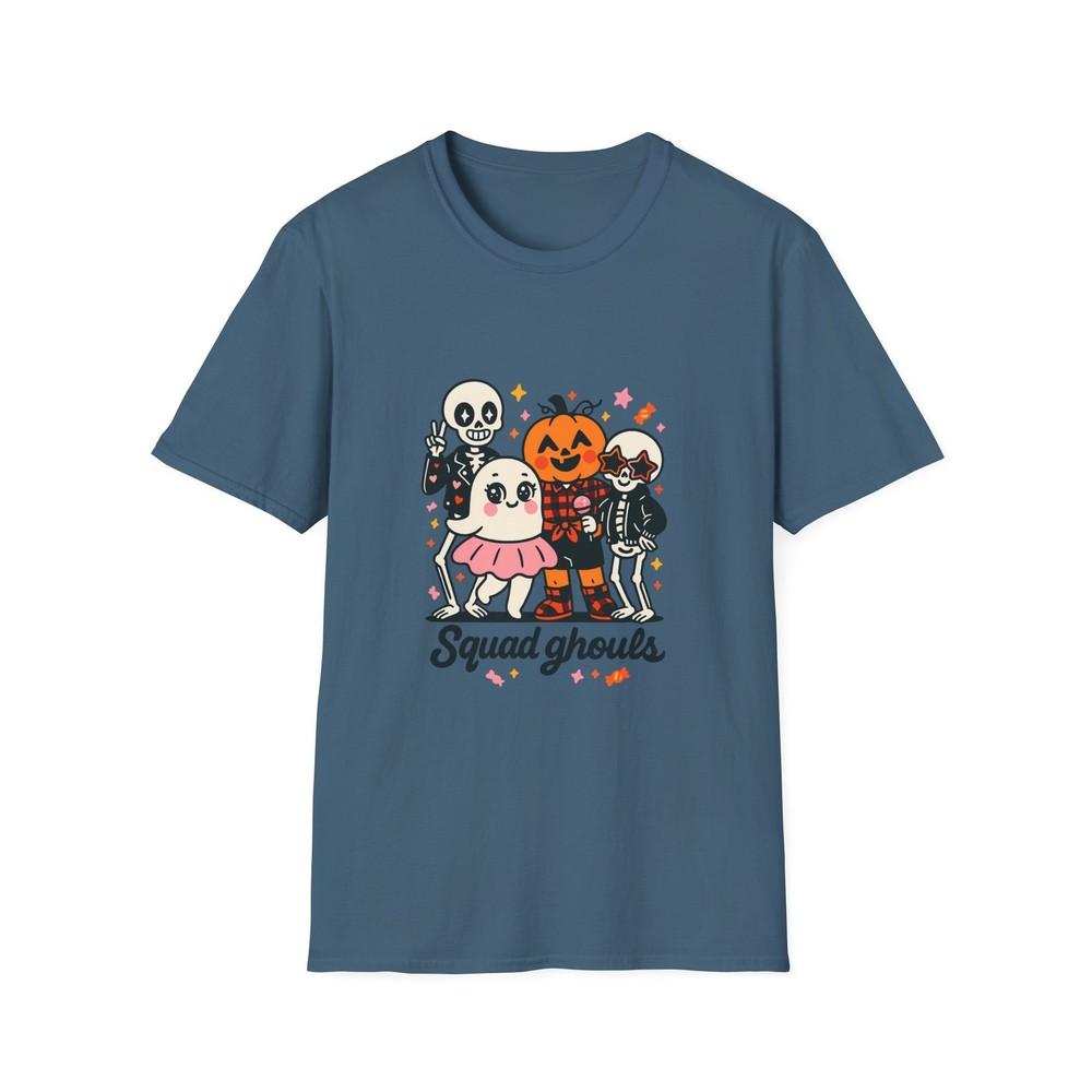 

Unisex Softstyle T-Shirt Cute Skeleton Ghost Pumpkin Idol Funny Fall Halloween 3XL